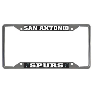 Fanmats NBA San Antonio Spurs Chrome Metal License Plate Frame  - Picture 1 of 1