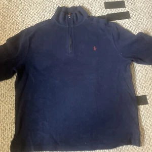 Polo Ralph Lauren Pullover Mens Navy Half Zip Sweater Classic XL - Picture 1 of 5