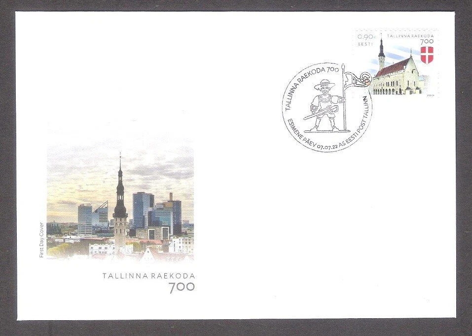 Tallinn Town Hall 700 Estonia 2022  stamp FDC Mi 1052 - Image 1 of 1