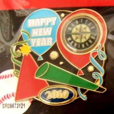 2010 Seattle Mariners New Year's Party pin MLB holiday - Image 1 of 4