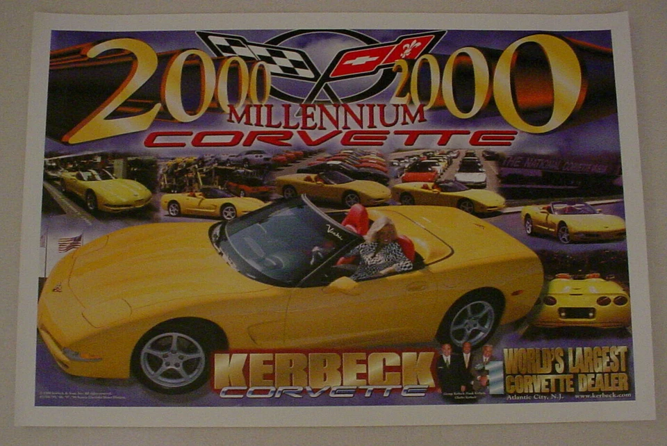 2000 CHEVROLET C5 CORVETTE ДИЛЕРСКИЙ ПЛАКАТ - Изображение 1 из 1