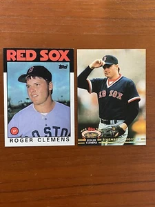 Roger Clemens Baseball Karten Lot 1986 Topps #661 + 1992 Stadium Club #593 Red Sox - Bild 1 von 5