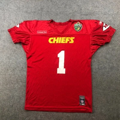Camiseta de los Kansas City Chiefs para niños XL roja amarilla parche bordado Reebok * Foto 1 de 4