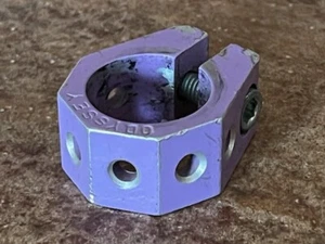 Vintage 80s Purple ODYSSEY RX- 2 1" SEAT POST CLAMP Old School BMX Hutch Haro GT - Picture 1 of 7