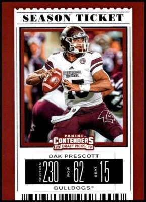 2019 Panini Contenders Draft Tickets Season Ticket #25 Dak Prescott NM-MT J2M - Image 1 of 2