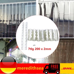 PVC Streifenvorhänge Lamellenvorhang für Industrie,Pferdestall Kuhstall 7 Stk - Bild 1 von 11