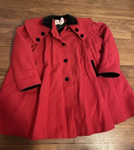CANADIAN CHILDREN'S WEAR VINTAGE SZ 6 GIRLS COAT JACKET WOOL “Little Nugget” - Picture 1 of 9