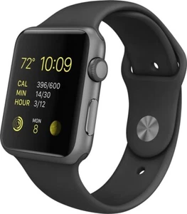 Apple Watch Sport 42mm Space Gray Aluminum Case - Space Gray Sports Band - Picture 1 of 3