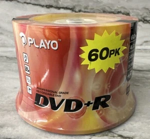 Discos grabables PLAYO DVD + R grado profesional 60pk 4,7 GB 120 min nuevos sellados - Imagen 1 de 6