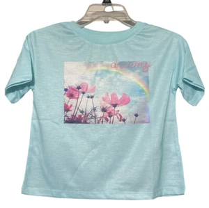 Art Class Youth Girls Light Blue Dreamy Floral T Shirt Size Medium 7/8 New - Picture 1 of 7