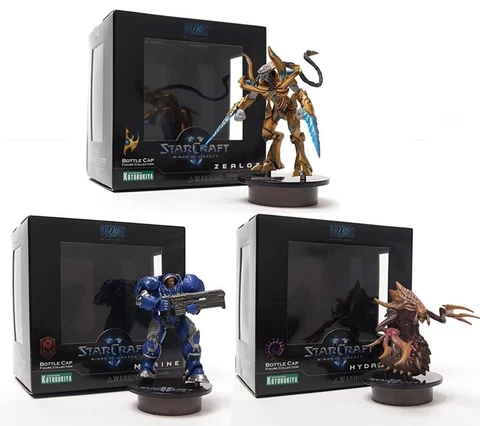 Kotobukiya Blizzard StarCraft Bottle Cap Figure 3 SET Zealot, Hydralisk, Marine Cover