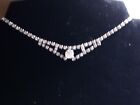 Rhinestone Necklace, Great for Prom!, 15in, Pre-Owned