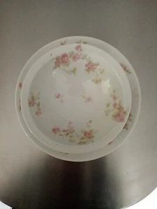 3 Antique Porcelain Haviland France Bowls, pink roses, for Dulin and Martin - Picture 1 of 6