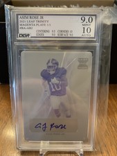 Asim Rose Jr 2021 Magenta Printing Plate 1/1 Graded 9.0 10 DGA SLAB LEAF ROOKIE