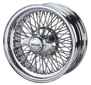 RUEDA CABLE MWS 15" X 6.5" 72 RADIOS CROMADA JAGUAR E-TYPE SERIES 1, 2 & 3 XW5721C - Imagen 1 de 1