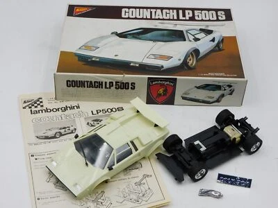 Nichimo Lamborghini Countach LP500 S 1/24 vintage plastic kit started w box - Immagine 1 di 4