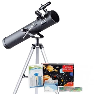 Kids Telescope Moon Gazer Series with 35X-350X 76mm Reflector Telescope Kit 1 - Picture 1 of 9