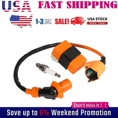 Bujía bobina de encendido Performance Racing caja CDI GY6 50cc 125cc 150cc R Foto 1 de 4