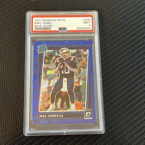 2021 Donruss Optic Mac Jones Blue Scope Rookie Card RC #206 PSA 9 - Picture 1 of 3
