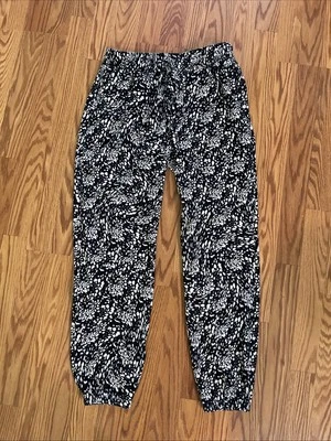 Jogger elástico de uso versátil Rachel Zoe talla S diseño blanco y negro Foto 1 de 4