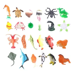 24 Pcs Marine Life Model Toys Ocean Themed Figurines Child Desktop Ornament - Picture 1 of 12