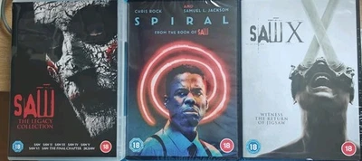 SAW MOVIE FILM 1-10 DVD COLLECTION PART 1 2 3 4 5 6 7 Jigsaw 8 Spiral 9 10 X NEW - Image 1 of 3