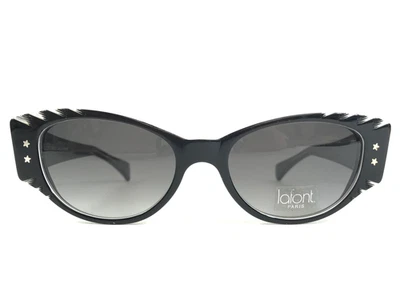 Gafas de sol Jean Lafont DAISY 009 negras blancas monturas de ojos de gato lentes grises degradados Foto 1 de 4