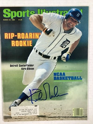 Kirk Gibson Signed Sports Illustrated 3/24/80 Tigers Baseball Autograph JSA - Image 1 of 4