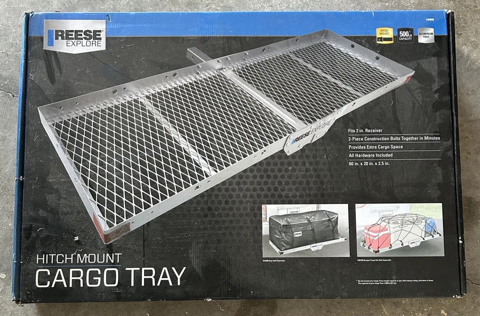 Reese 20"x60" 500 Ibs Cargo Carrier Bastidor Se Adapta a Receptor de Enganche de Remolque de 2" Foto 1 de 4