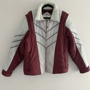 VTG Pacific Trail Sportswear Puffer Jacket Or Vest Removable Sleeves Large - Picture 1 of 12