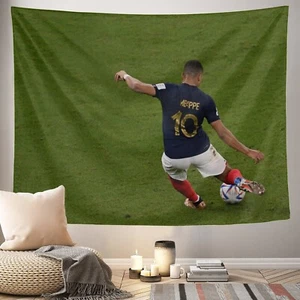 Kylian Mbappé Banner Tapestries for Bedroom Wall Decor Poster Birthday Gifts - Imagen 1 de 9