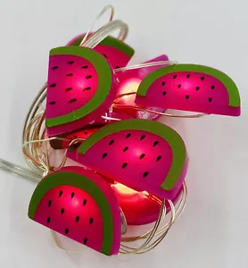 10 Count Battery Operated LED Lighted Bendable 3.6 Foot Wire Watermelon Lights - Picture 1 of 5