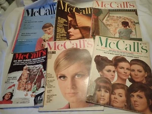 Lot Of 6 Vintage McCalls McCall's Magazines 1950s, 1960s 1970s - Imagen 1 de 7