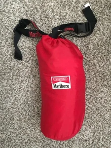 Marlboro Unlimited Sleeping Bag Bed Roll Plaid Fleece Red Vintage - Picture 1 of 3