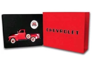 Chevrolet 1oz Silver Coin & Red Die-cast 1953Chevy Truck Limited /250 New In Box - Picture 1 of 14