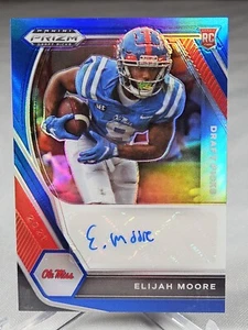 2021 Panini Prizm Draft Picks Blue /149 Elijah Moore #DPA-EMO Rookie Auto RC - Picture 1 of 2