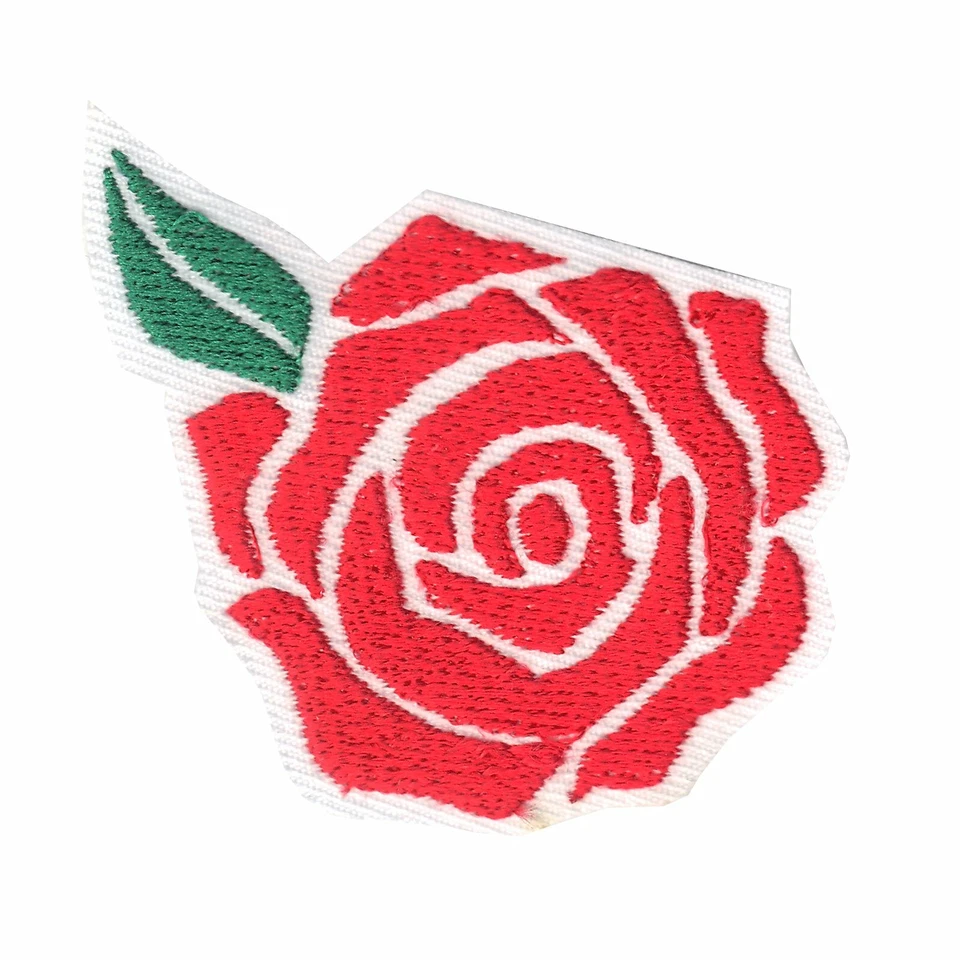 Simple Rose DIY Iron On Embroidered Applique Patch - Image 1 of 1