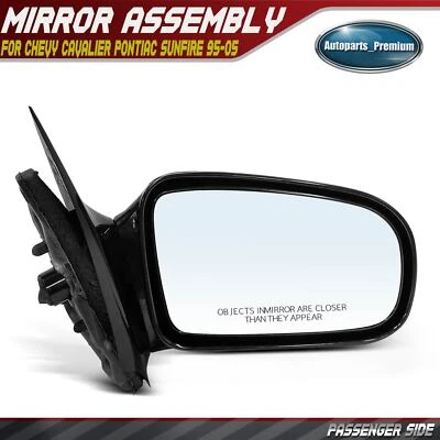 Passenger Side Manual Mirror for Chevrolet Cavalier Pontiac Sunfire 95-05 Coupe - Image 1 of 4