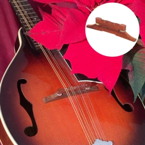 Slotted Bone Saddle Wood Mandolin Bridge Mandolin Instrument Accessories - Picture 1 of 12