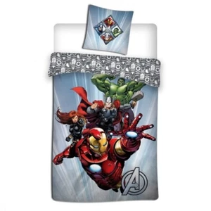 Marvel Avengers Single Duvet Cover Set 140 x 200 cm Iron Man Thor Hulk - Picture 1 of 1