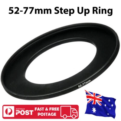 52-77 mm 52mm to 77mm 52mm-77mm Step-Up Stepping Up Ring Filter Adapter - image 1 of 2