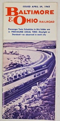 Tren de pasajeros Baltimore & Ohio Railroad 1964 horario 8 5/8" de alto casi como nuevo Foto 1 de 4