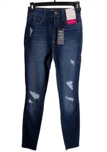 Jegging ajustado azul en dificultades So Juniors Super High Rise Ultimate talla 5/27 nuevo con etiquetas - Imagen 1 de 5