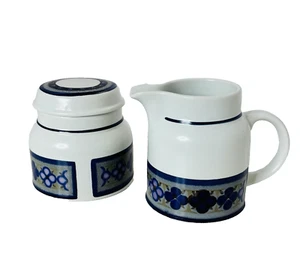 Royal Doulton Tangier Creamer And Sugar Bowl With Lid 1973 Pattern 1005 - Picture 1 of 12
