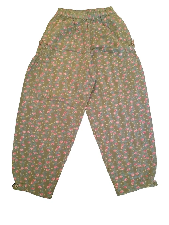 Nuevo Pantalón Oilily Niña Floral Pana Marrón Algodón Vintage Talla 146 158 Foto 1 de 4