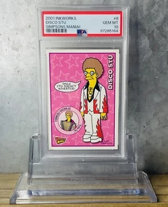 2001 INKWORKS SIMPSONS MANIA! 8 DISCO STU PSA 10 POP 1 - Picture 1 of 2