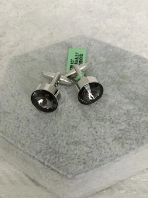 Имитация серая Шпинель из нержавеющей стали запонки новые размер 0.5" - Изображение 1 из 2