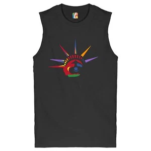 Lady Liberty Muscle Shirt Patriotic New York Statue of Liberty July 4th Men's - Picture 1 of 21