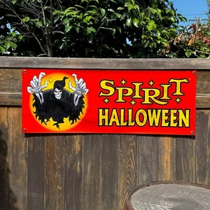 Spirit Halloween Banner Jack Reaper Sign – 4ft Vinyl Store Display Outdoor Wall - Picture 1 of 4