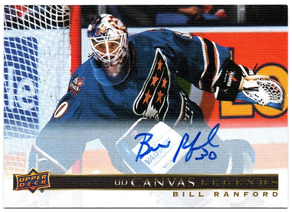 2020-21 SP Signature Edition Legends UD Canvas Auto BILL RANFORD #C-37 Capitals - Image 1 of 1
